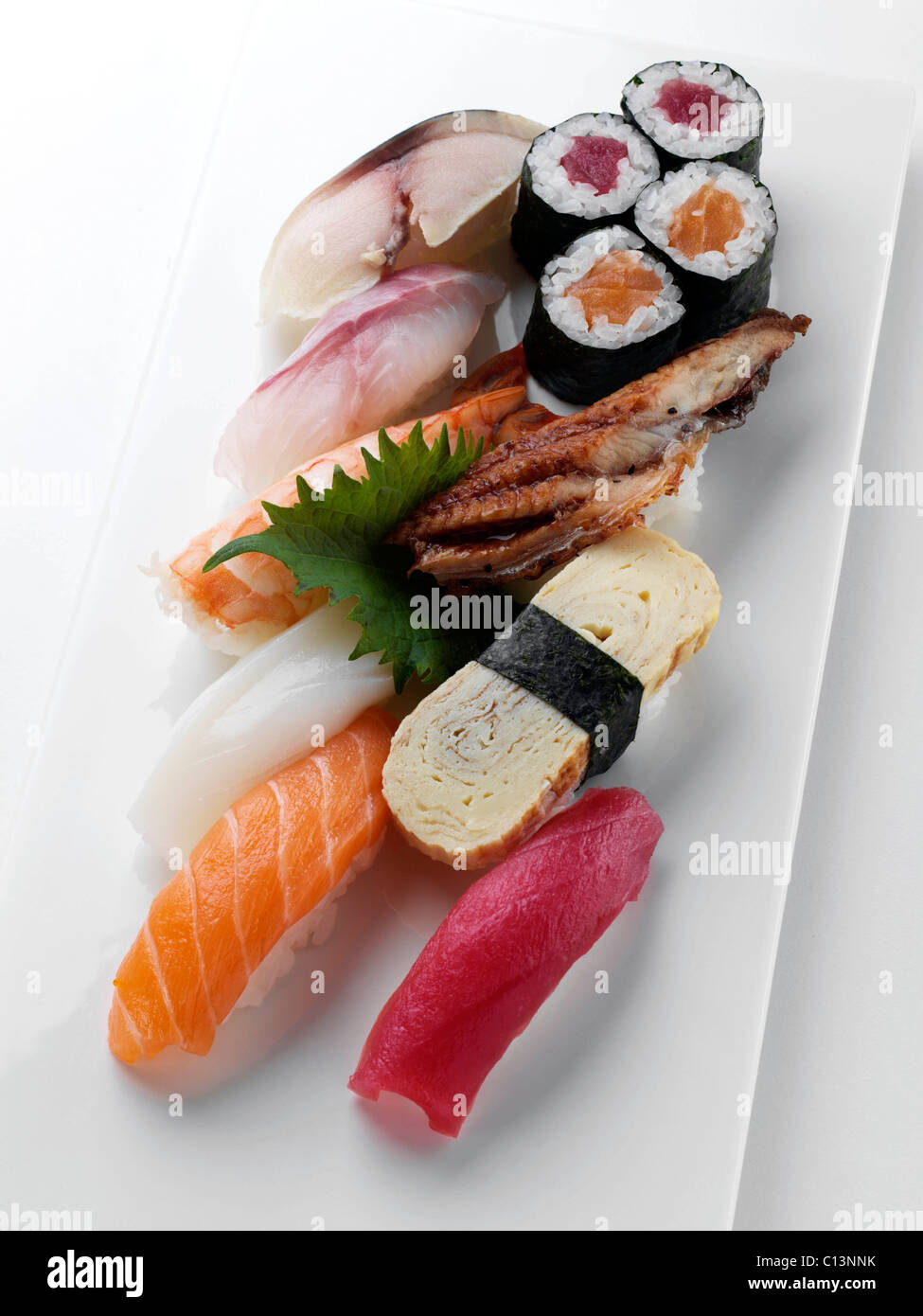 Sushi assorted Japanese cuisine Stock Photo Alamy