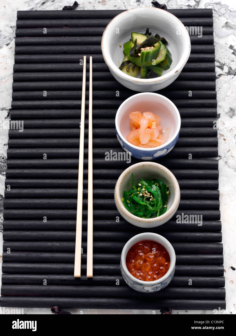 Sushi and fish eggs Japanese cuisine Stock Photo Alamy