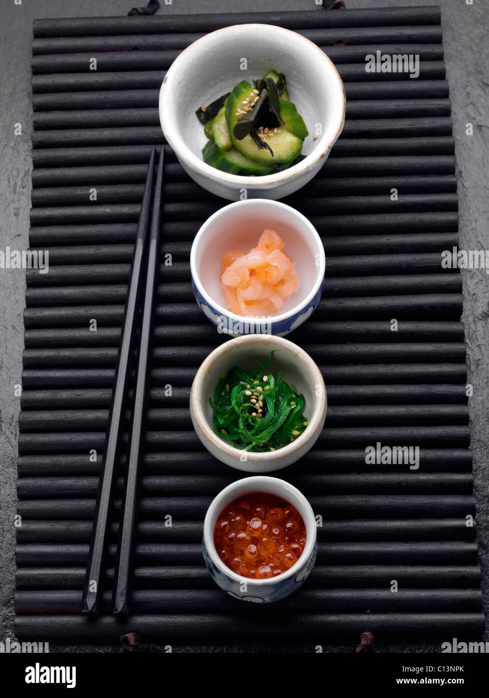 Sushi and fish eggs Japanese cuisine Stock Photo Alamy