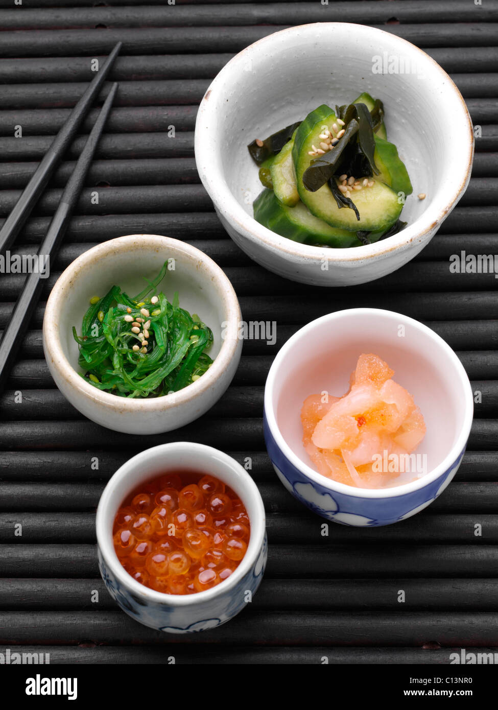 ikura sushi seaweed fish eggs food meal appetizer ethnic Asian