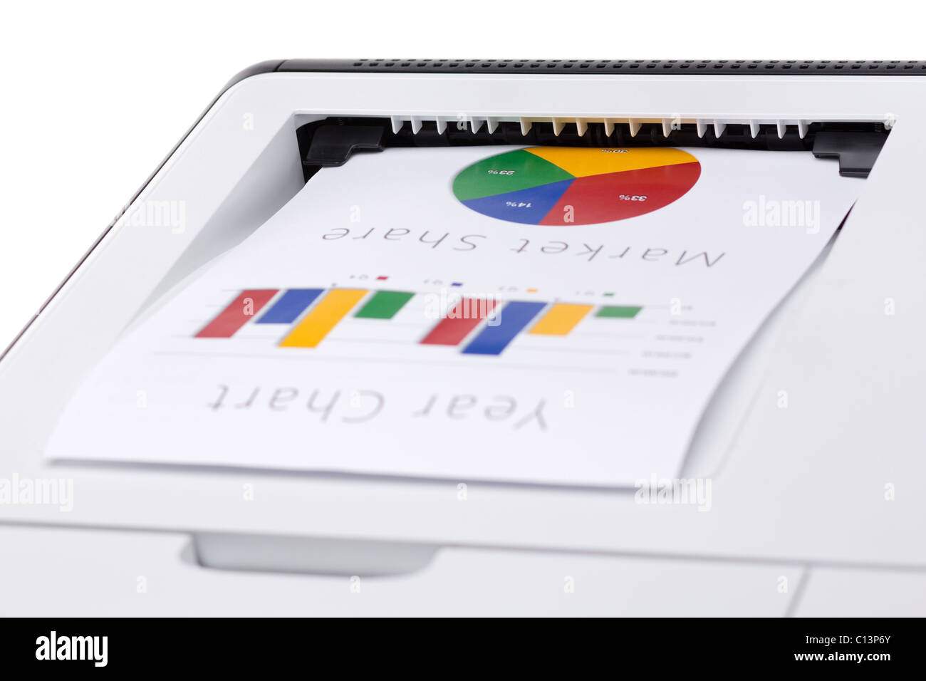 Business color chart printed on laser printer Stock Photo