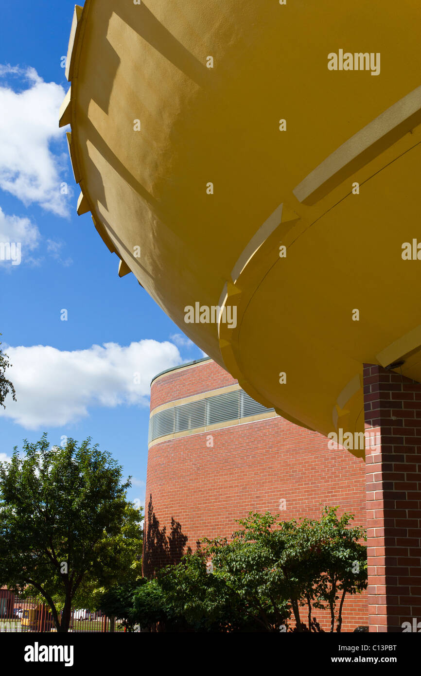 detail of Golden Rondelle Theatre, Johnson Wax Headquarters, Racine, Wisconsin, USA Stock Photo