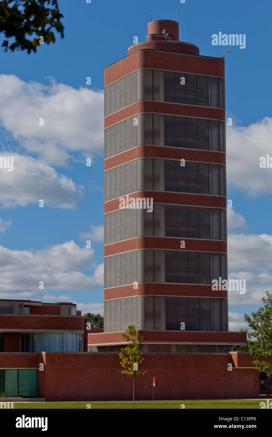 esearch tower, Johnson Wax Headquarters, Racine, Wisconsin, USA Stock Photo