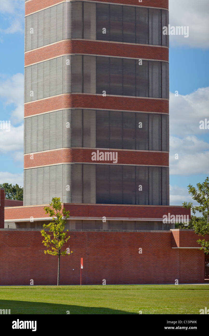 detail of research tower, Johnson Wax Headquarters, Racine, Wisconsin, USA Stock Photo