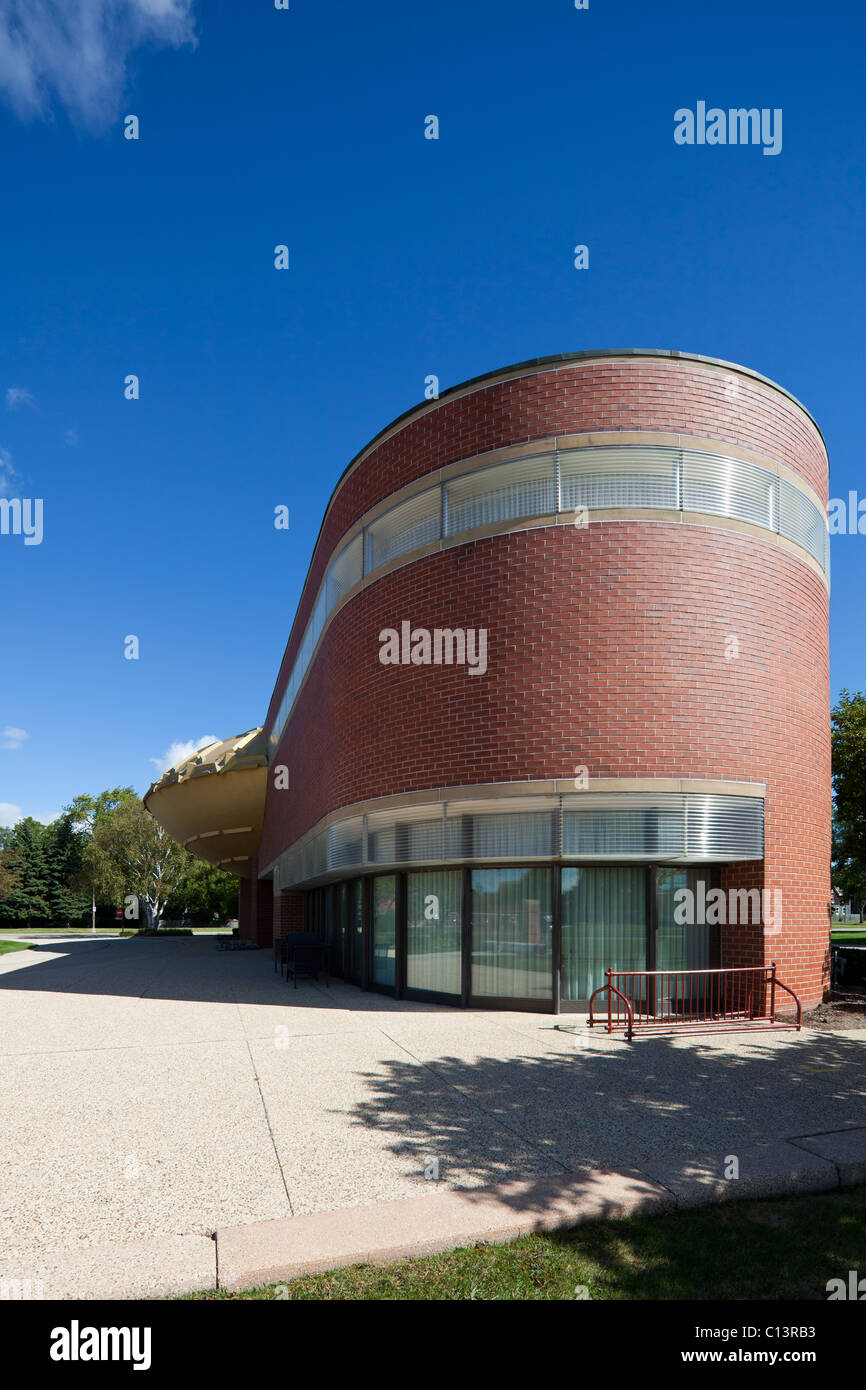 detail of Golden Rondelle Theatre, Johnson Wax Headquarters, Racine, Wisconsin, USA Stock Photo