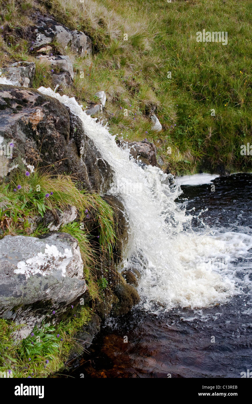 Highland waterfall Stock Photo