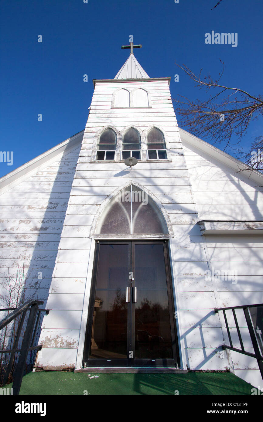 Catholic Church in Eddyville, Nebraska, USA, 2/16/2011 Stock Photo