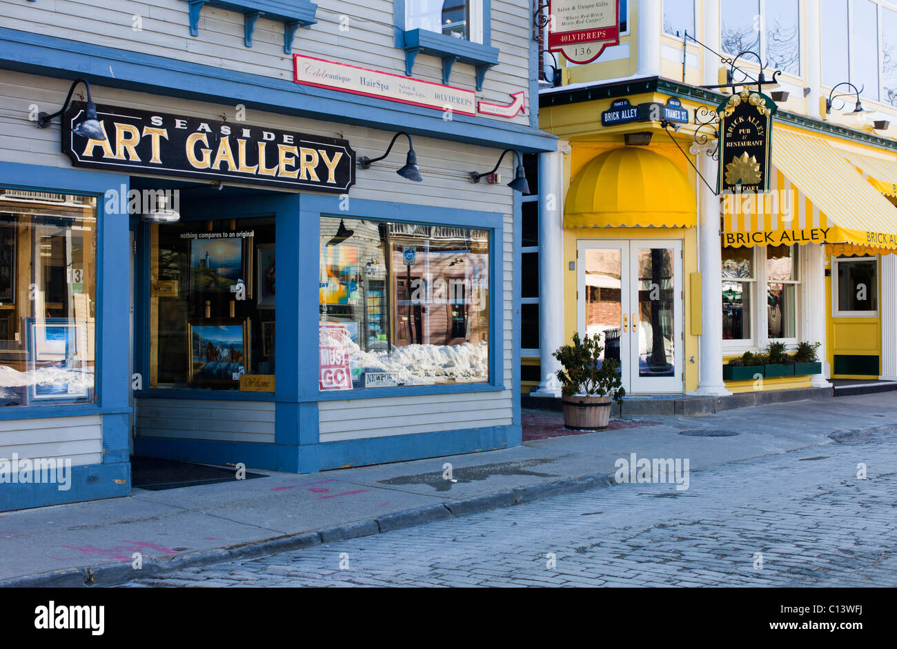 Art Gallery and Restaurant Newport Rhode Island USA Stock Photo Alamy