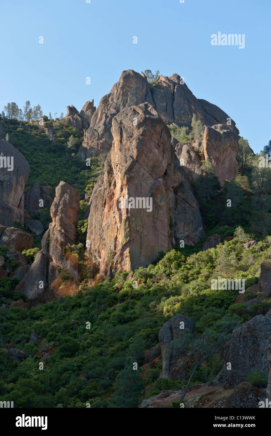 Rock formations at Pinnacles National Monument near Soledad, California. Stock Photo