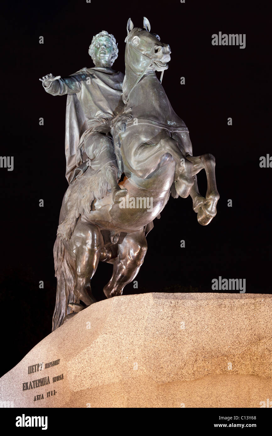The Bronze Horseman Statue of Peter The Great in SaintPetersburg, Russia Stock Photo Alamy