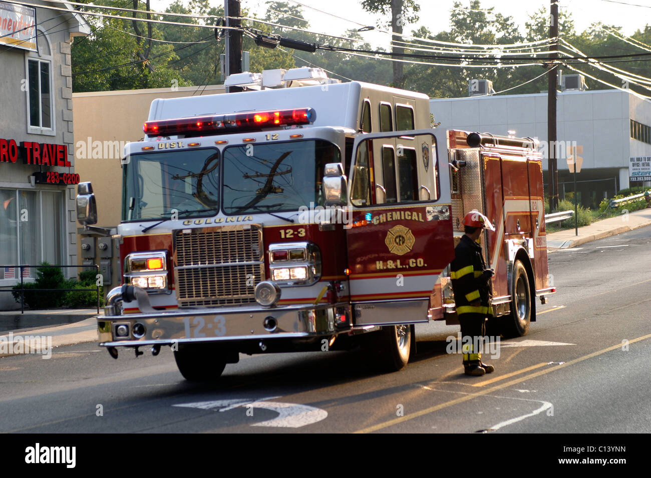 2003 EOne/Spartan Colonia Fire Department Engine 123 Stock Photo Alamy