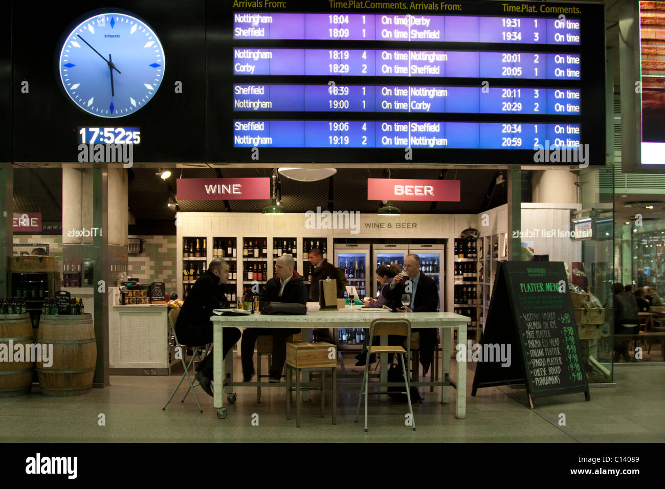 Sourced Market Food Store - St Pancras Station - London Stock Photo