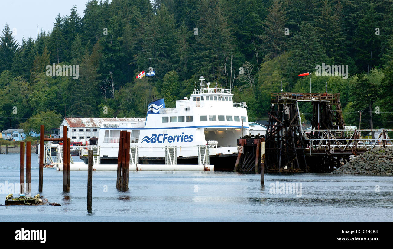 "The BC Ferry MV Tenaka arrives in Alert Bay Stock Photo Alamy