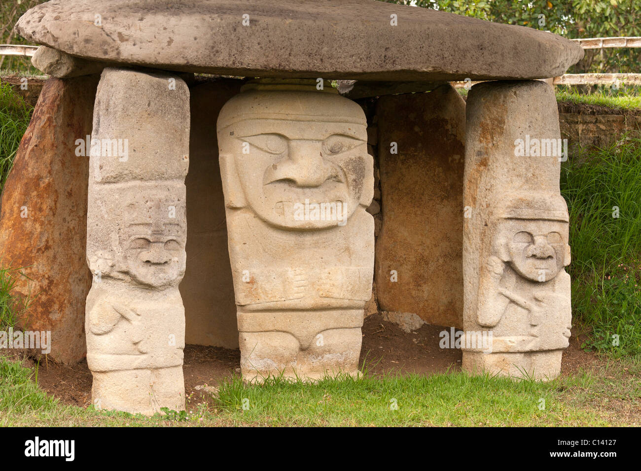 Taken at San Agustin archeological site, Colombia, South America, UNESCO world heritage site, in Huila department Stock Photo