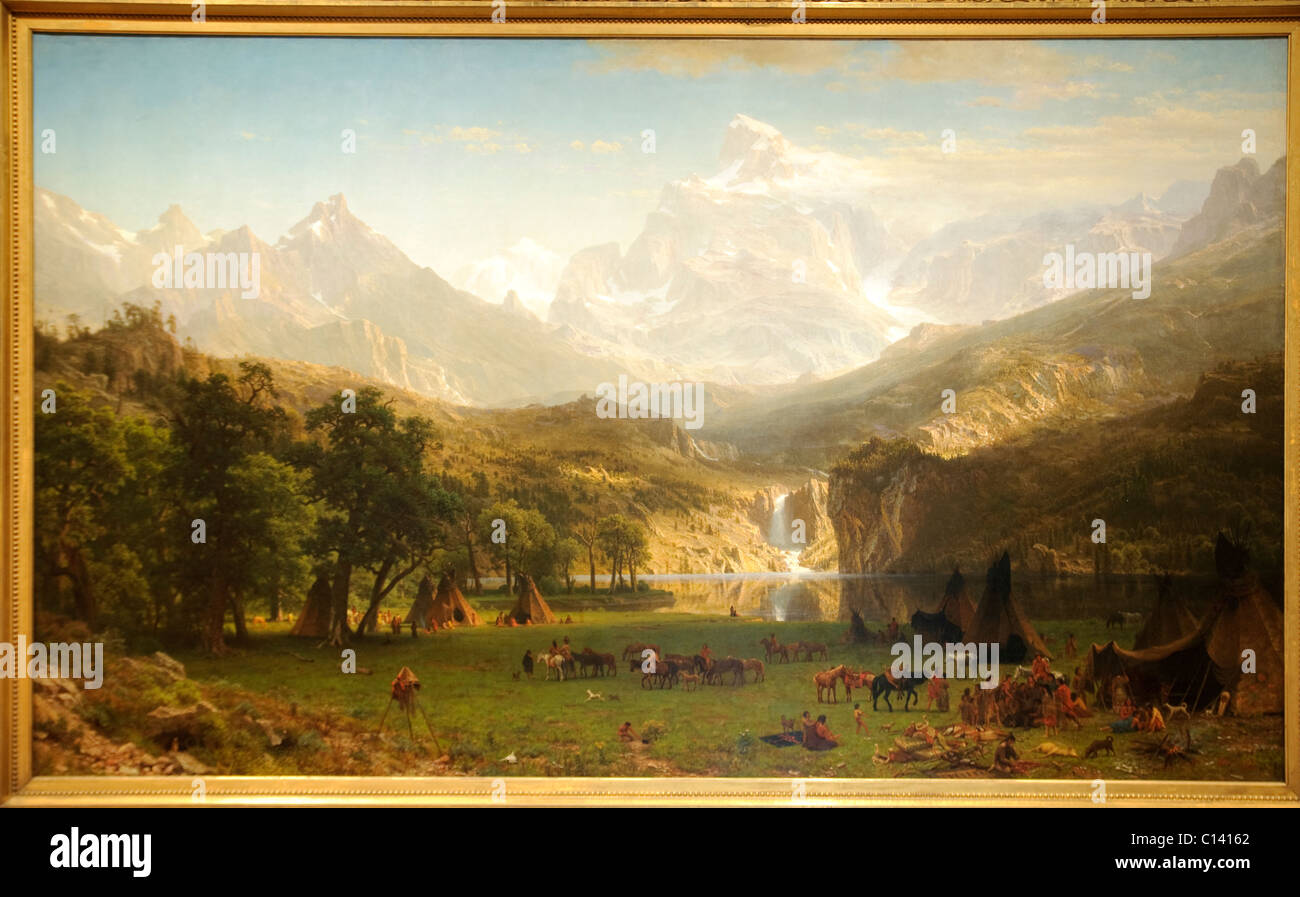 The Rocky Mountains, Lander´s Peak, 1863, by Albert Bierstadt, Stock Photo