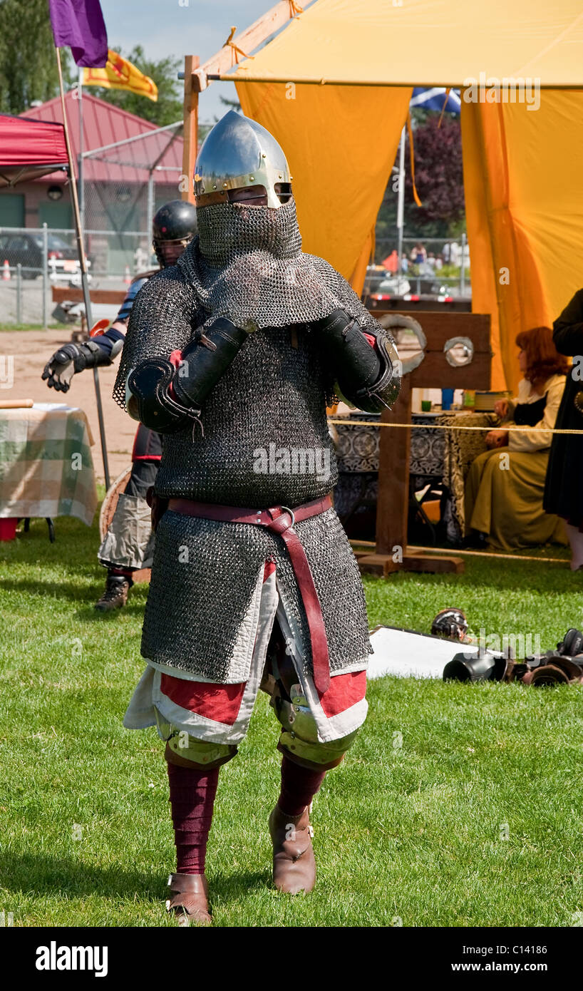 Workers Prepare Model Mascot Knight Dressed Editorial Stock Photo - Stock  Image