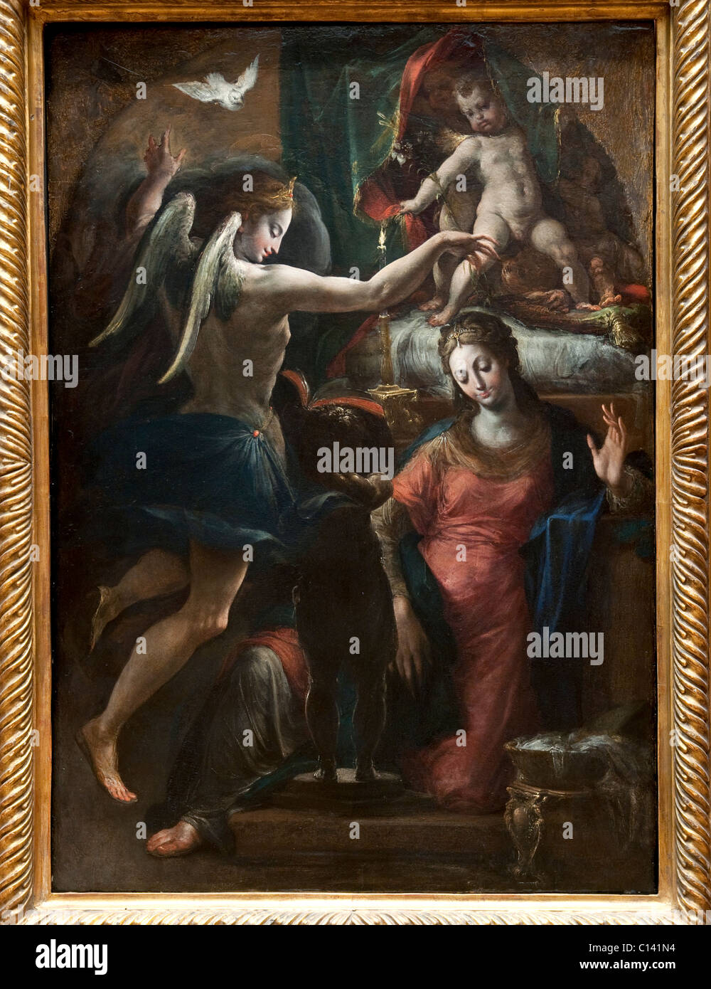 The Annunciation, Attributed to Parmigianino Stock Photo