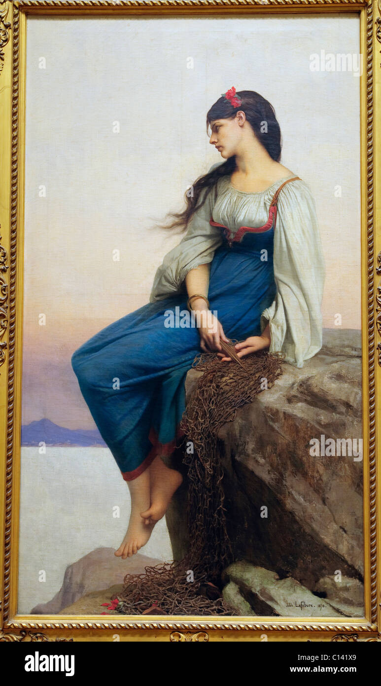 Graziella, 1878, by Jules-Joseph Lefebvre Stock Photo