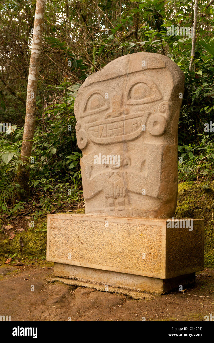 Taken at San Agustin archeological site, Colombia, South America, UNESCO world heritage site, in Huila department El Bosque Stock Photo