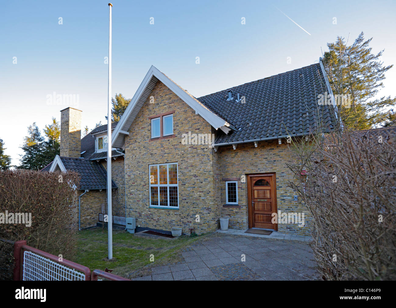 Villa at Soløsevej in Gentofte, north of Copenhagen, Denmark, officially owned by the Libyan Embassy. Stock Photo