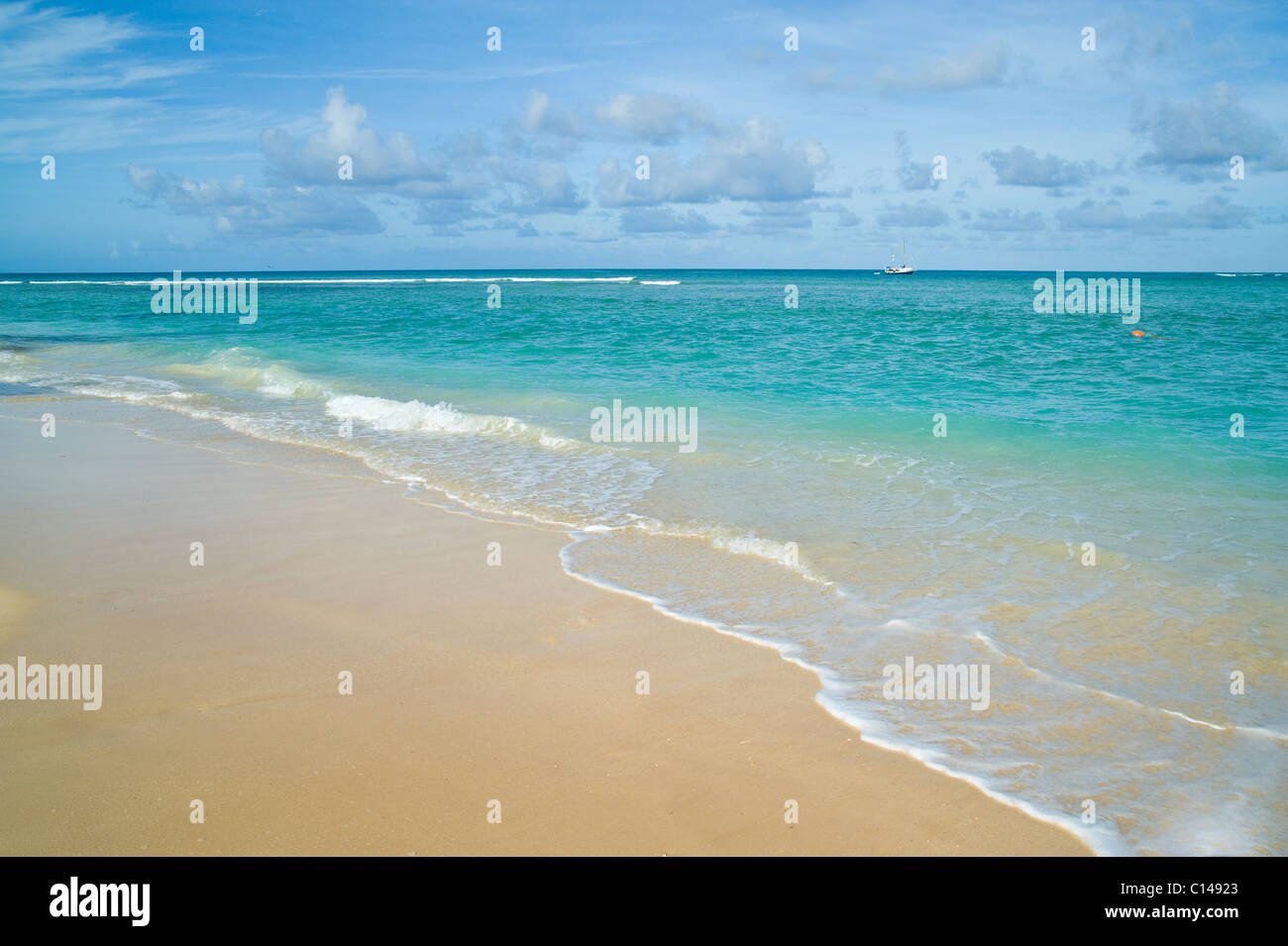 Beach, Pigeon Point, Tobago Stock Photo