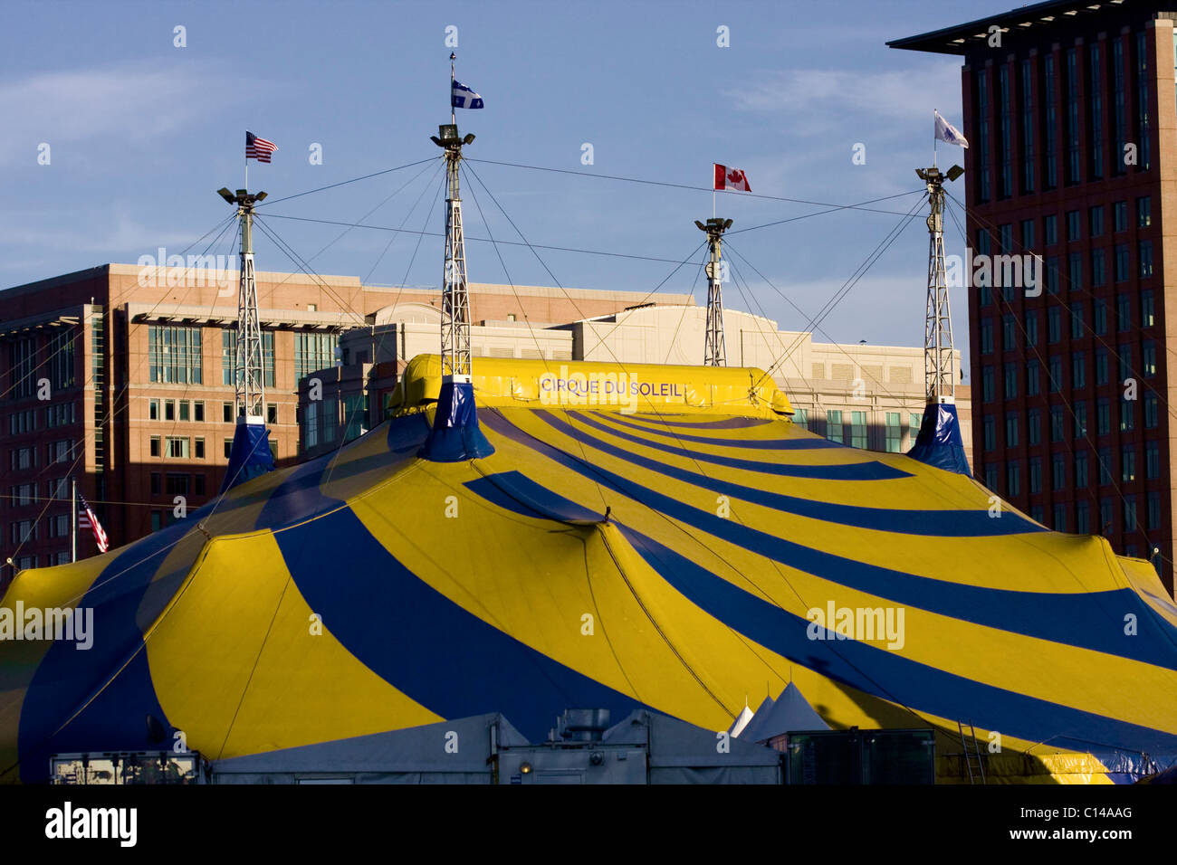 Cirque Du Soleil Tent at Fan Pier in Boston, Massachusetts Stock Photo