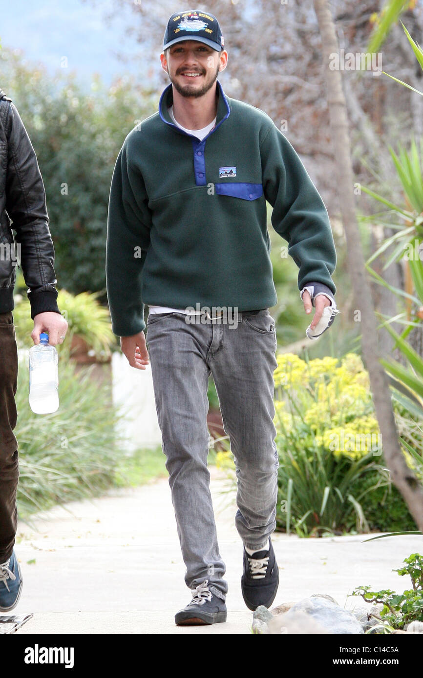 Shia LaBeouf out walking with a friend before stopping to have lunch  together Los Angeles, California - 24.01.09 Stock Photo - Alamy