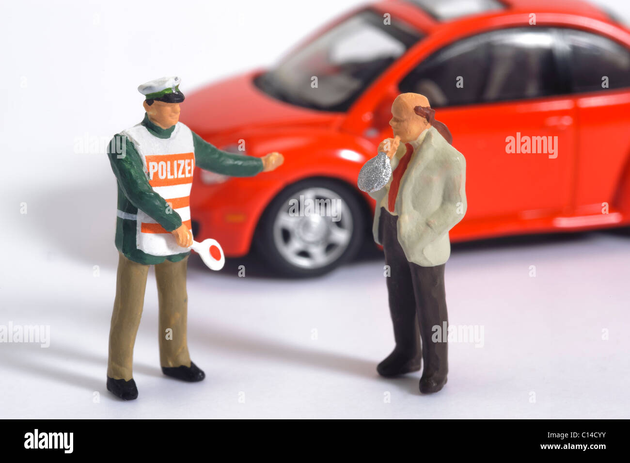 car driver while alcohol test and police Stock Photo Alamy