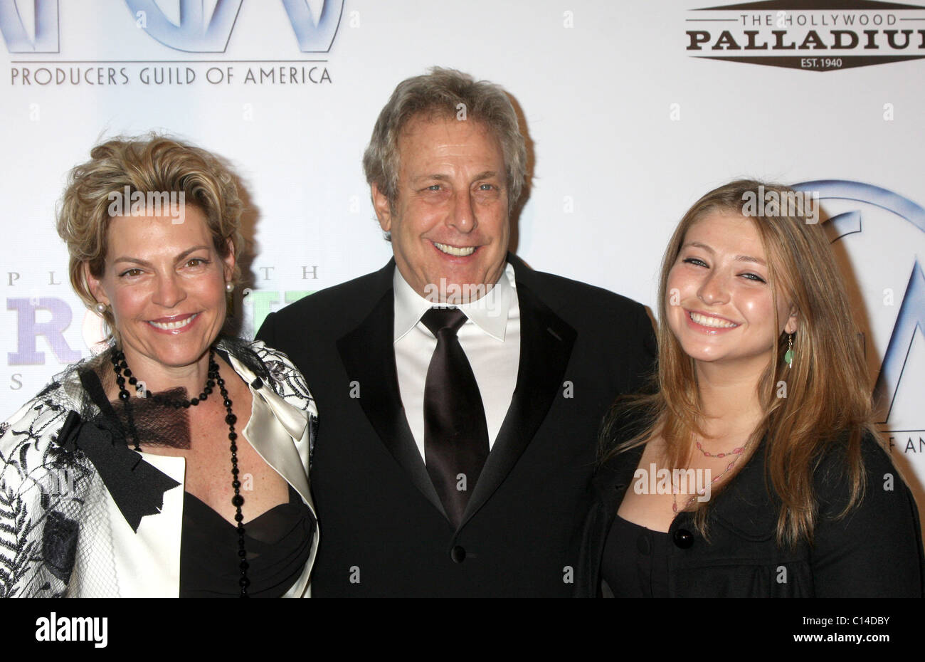 Stephanie Haymes, Charles Roven, Rebecca Steel Roven 20th Annual Producers Guild Awards held at The Hollywood Palladium Stock Photo