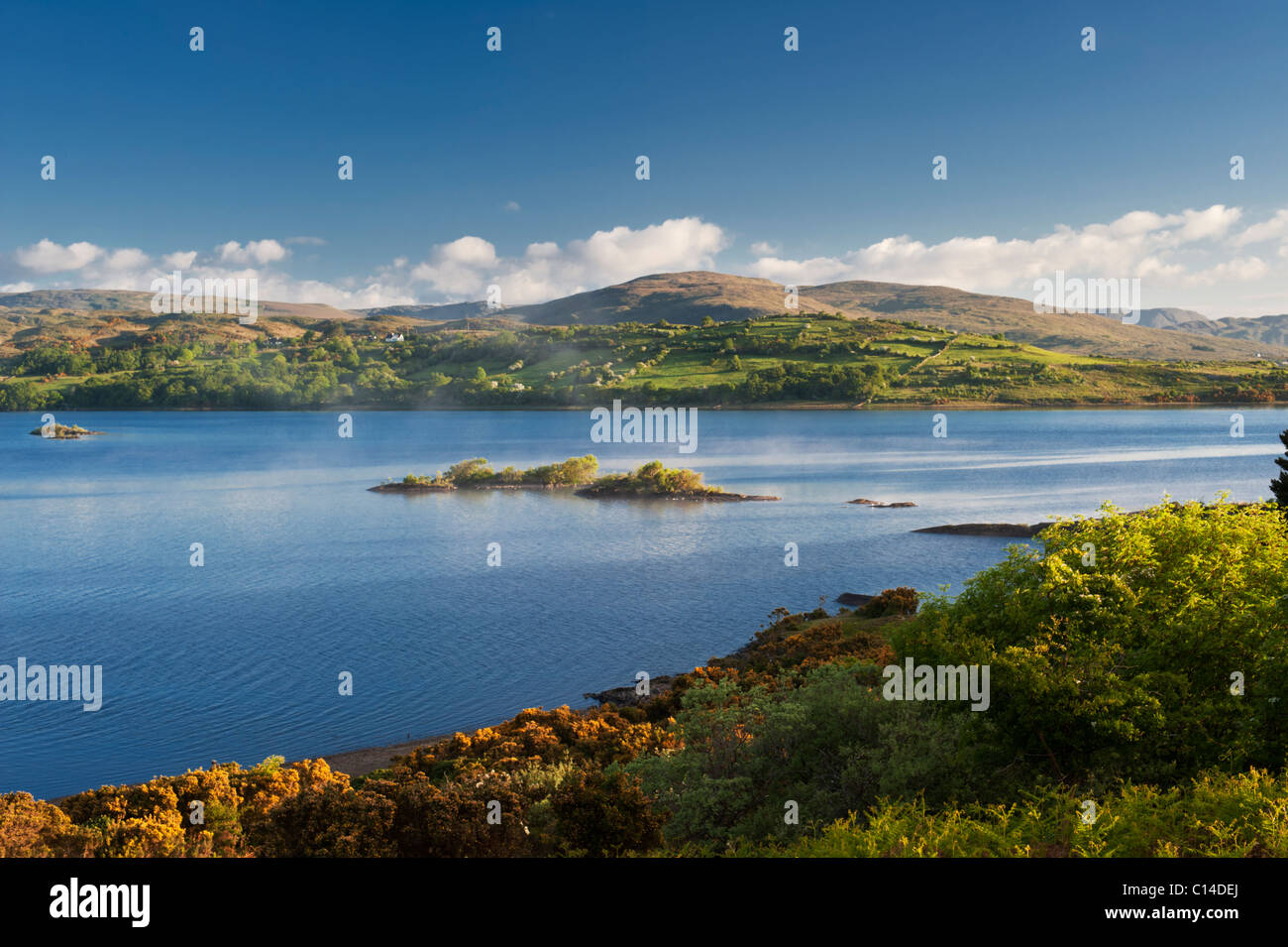 The north-western shore of Lough Corrib, near Doon Rocks,Connemara, Co Galway, Ireland Stock Photo