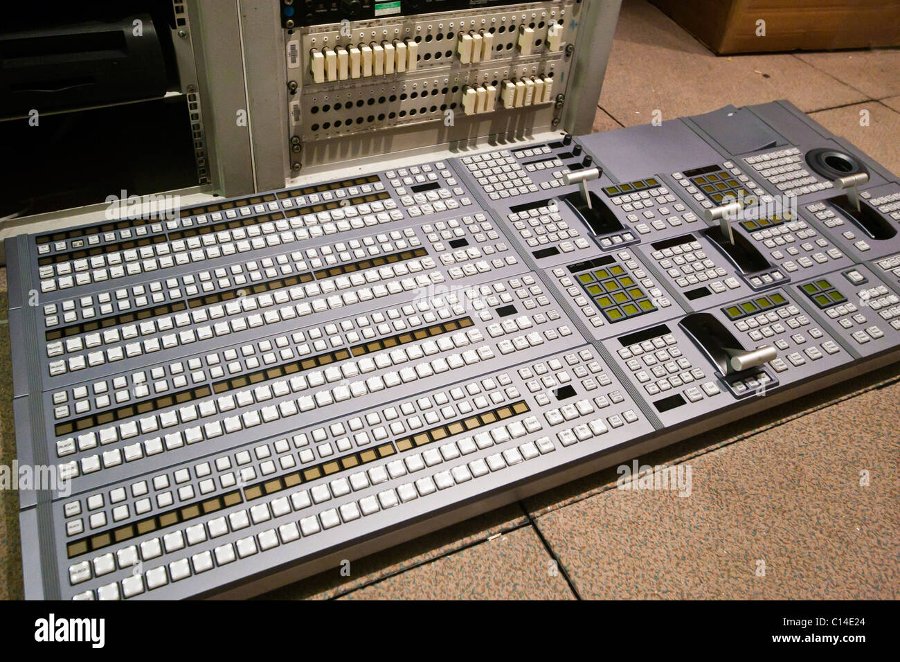 Vision Mixing desk Stock Photo