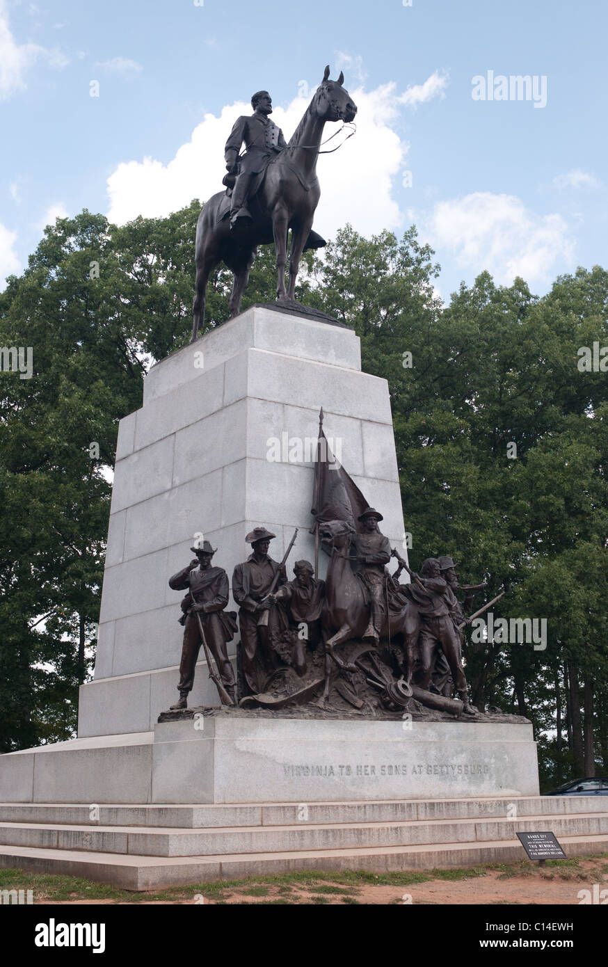 GENERAL ROBERT E. LEE CSA VIRGINIA MEMORIAL SEMINARY RIDGE GETTYSBURG PENNSYLVANIA  UNITED STATES OF AMERICA Stock Photo