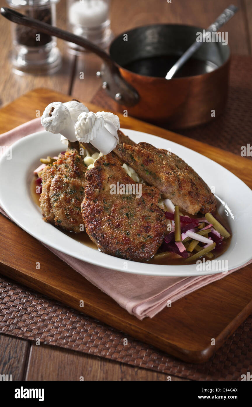 Lamb cutlets Reform.Traditional dish UK Stock Photo Alamy