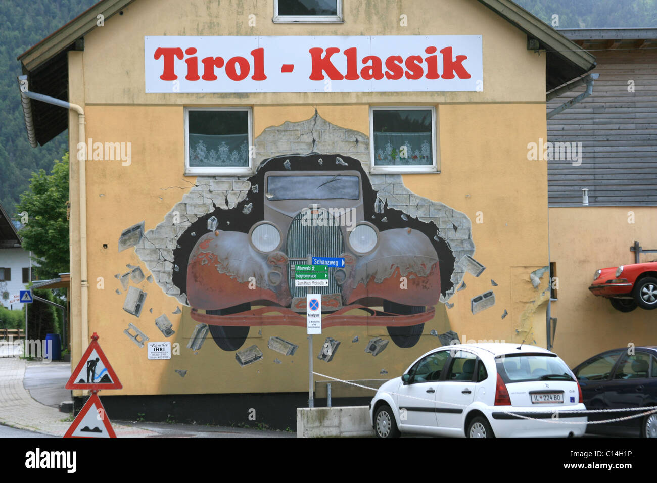 Wall art in Austria Stock Photo