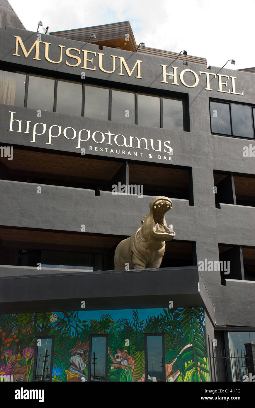 Museum Hotel & Hippopotamus Restaurant Wellington, New Zealand. Stock Photo