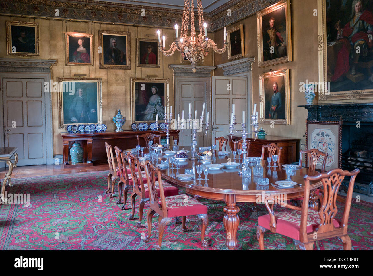 DINING ROOM HOPETOUN HOUSE EDINBURGH SCOTLAND UNITED KINGDOM Stock Photo