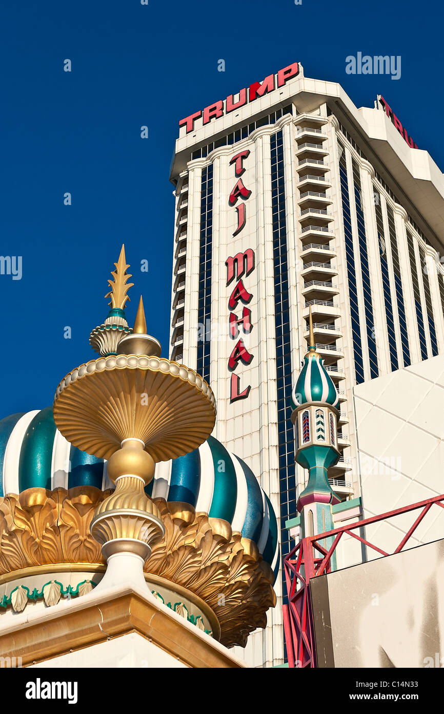 Exterior of Trump Taj Mahal casino, Atlantic City, New Jersey, NJ, USA Stock Photo