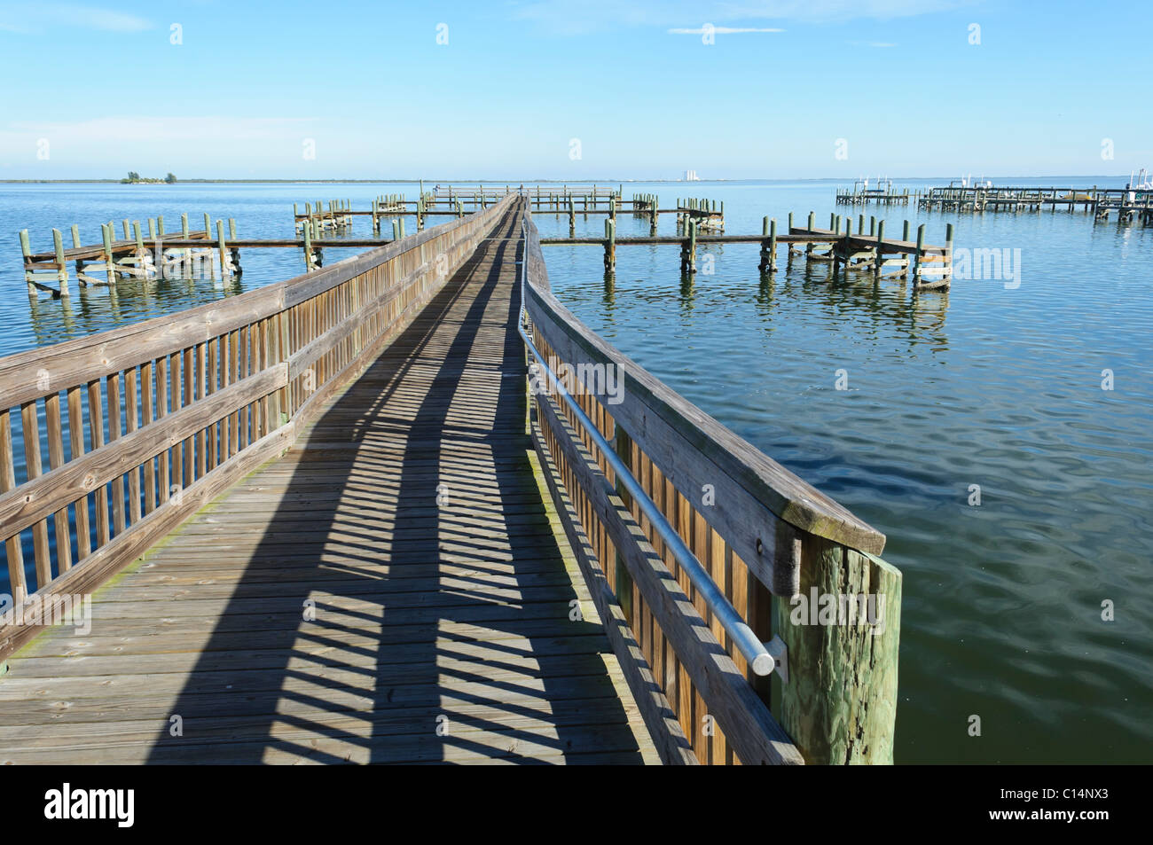 Pier at Kennedy Point Park and Indian River Lagoon Titusville Florida