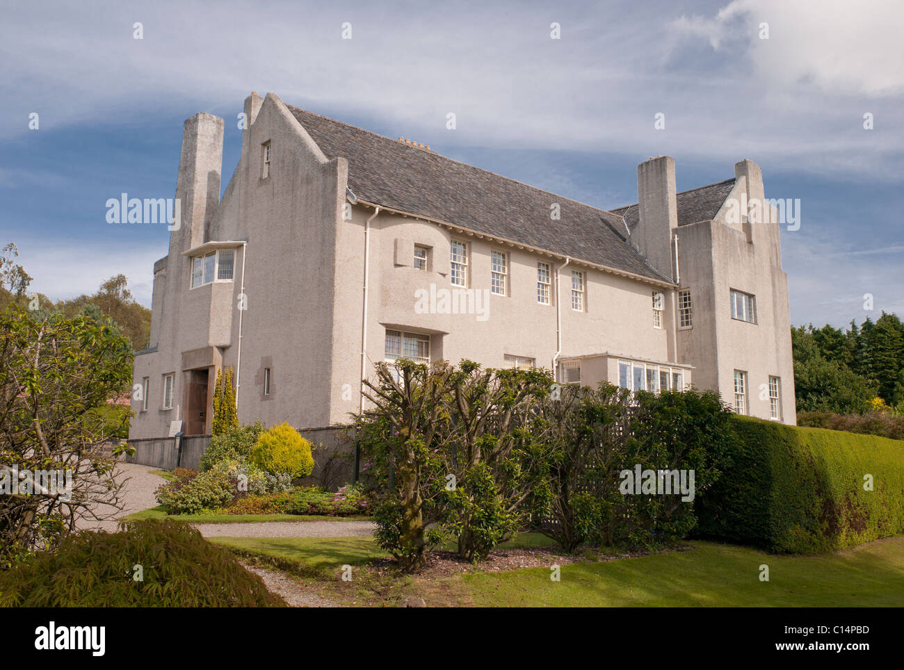 EXTERIOR VIEW RENNIE MACKINTOSH HILL HOUSE GLASGOW SCOTLAND UNITED KINGDOM Stock Photo