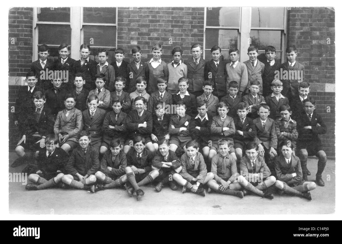 Boys' school scholarship group photograph dated May 1931, UK Stock Photo