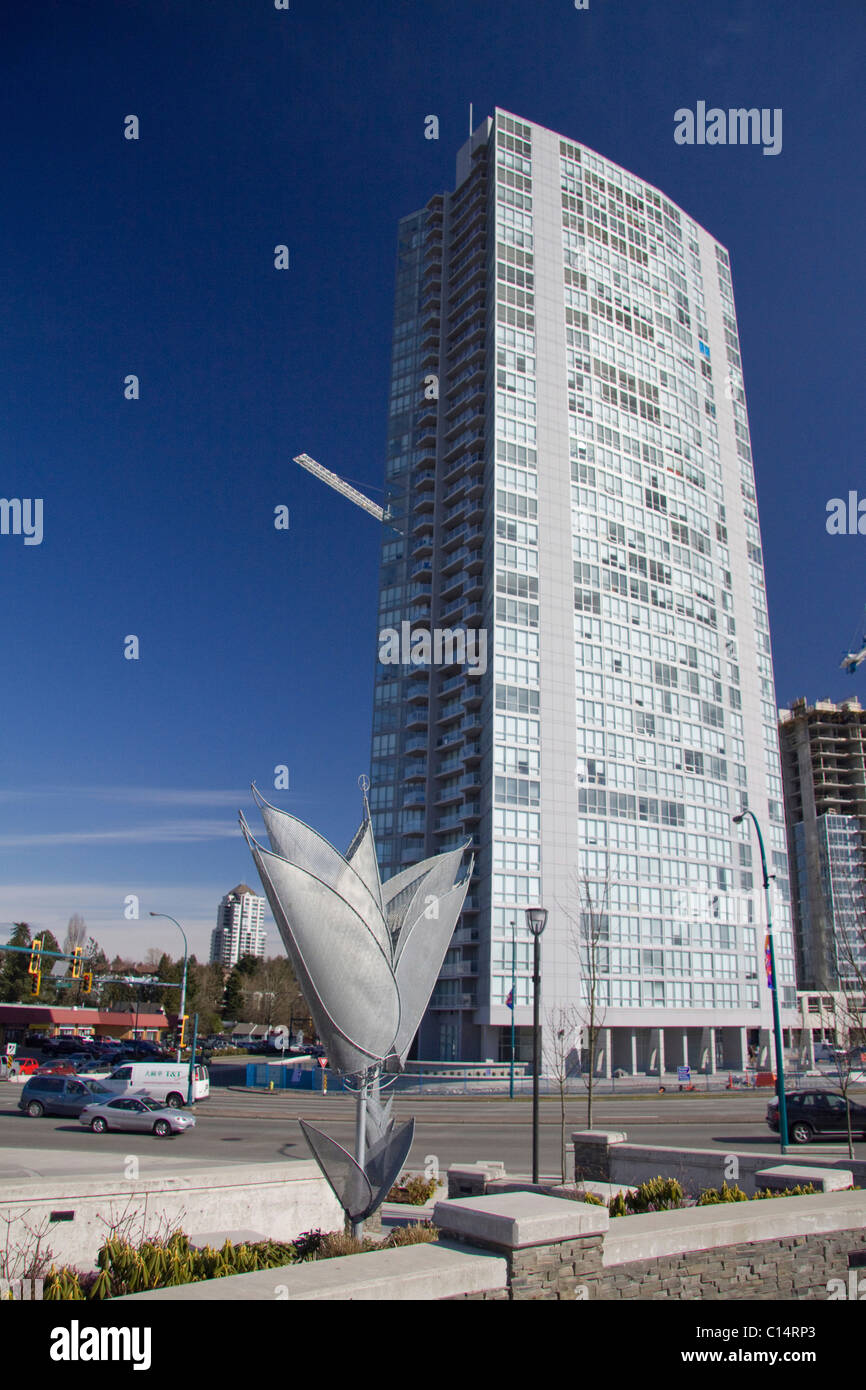 New Apartment building in Surrey Central as seen from Holland Park