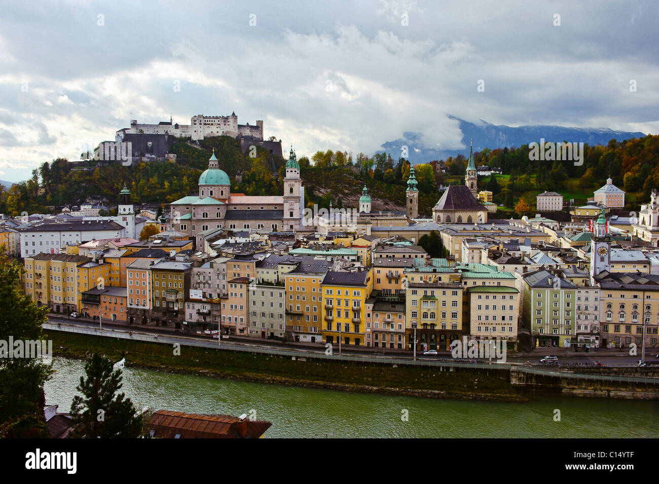 View of Salzburg in October Stock Photo