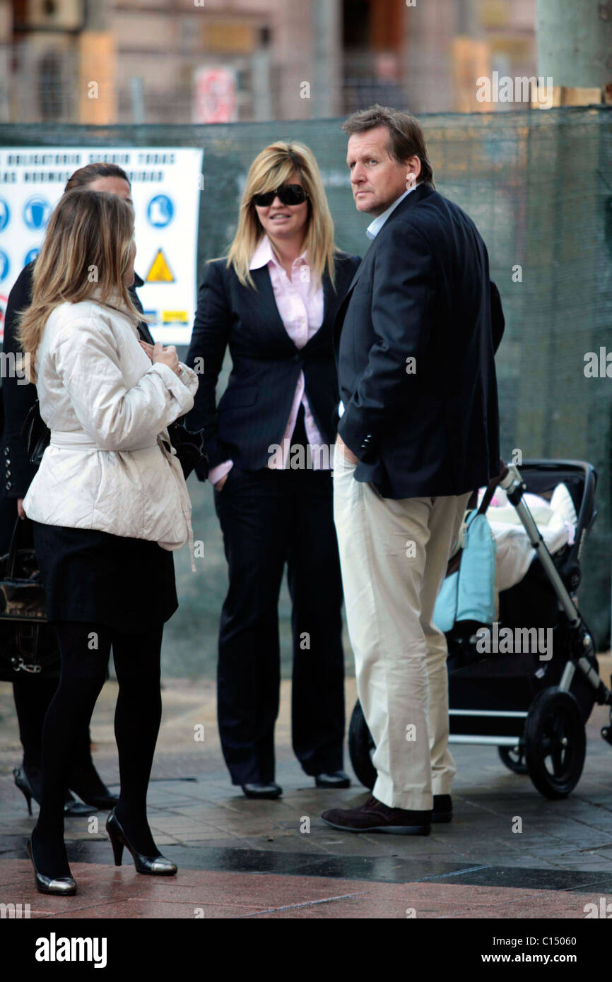 Bernd Schuster takes a walk through the city of Madrid with his girlfriend and daughter Victoria Madrid, Spain - 29.01.09 Stock Photo