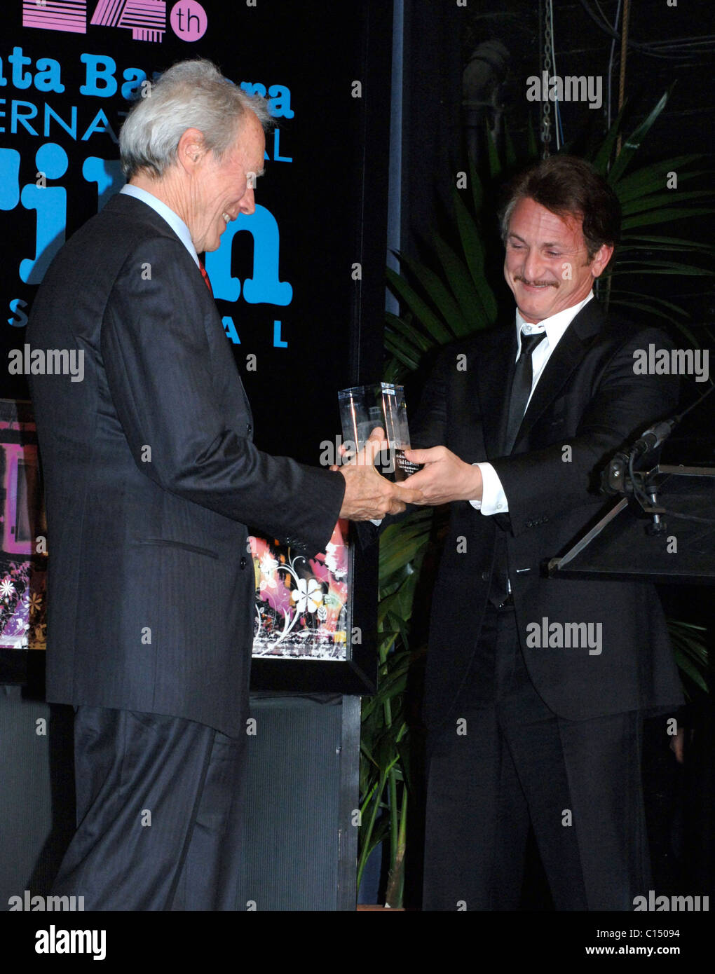 Clint Eastwood and Sean Penn Sean Penn presents the Santa Barbara  International Film Festival's highest honor, The Modern Stock Photo - Alamy