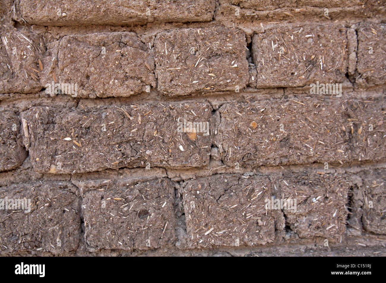 In modern Egypt, a combination of mud and straw dried into brick is still a big part in new construction Stock Photo