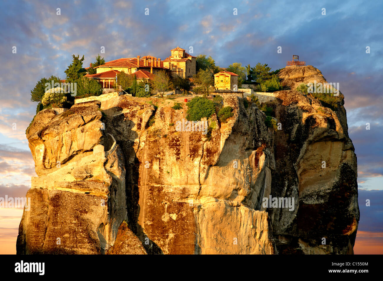 Agia Triada Monastery, Monasteries of Meteora, Thessalia, Greek Mainland, Stock Photo