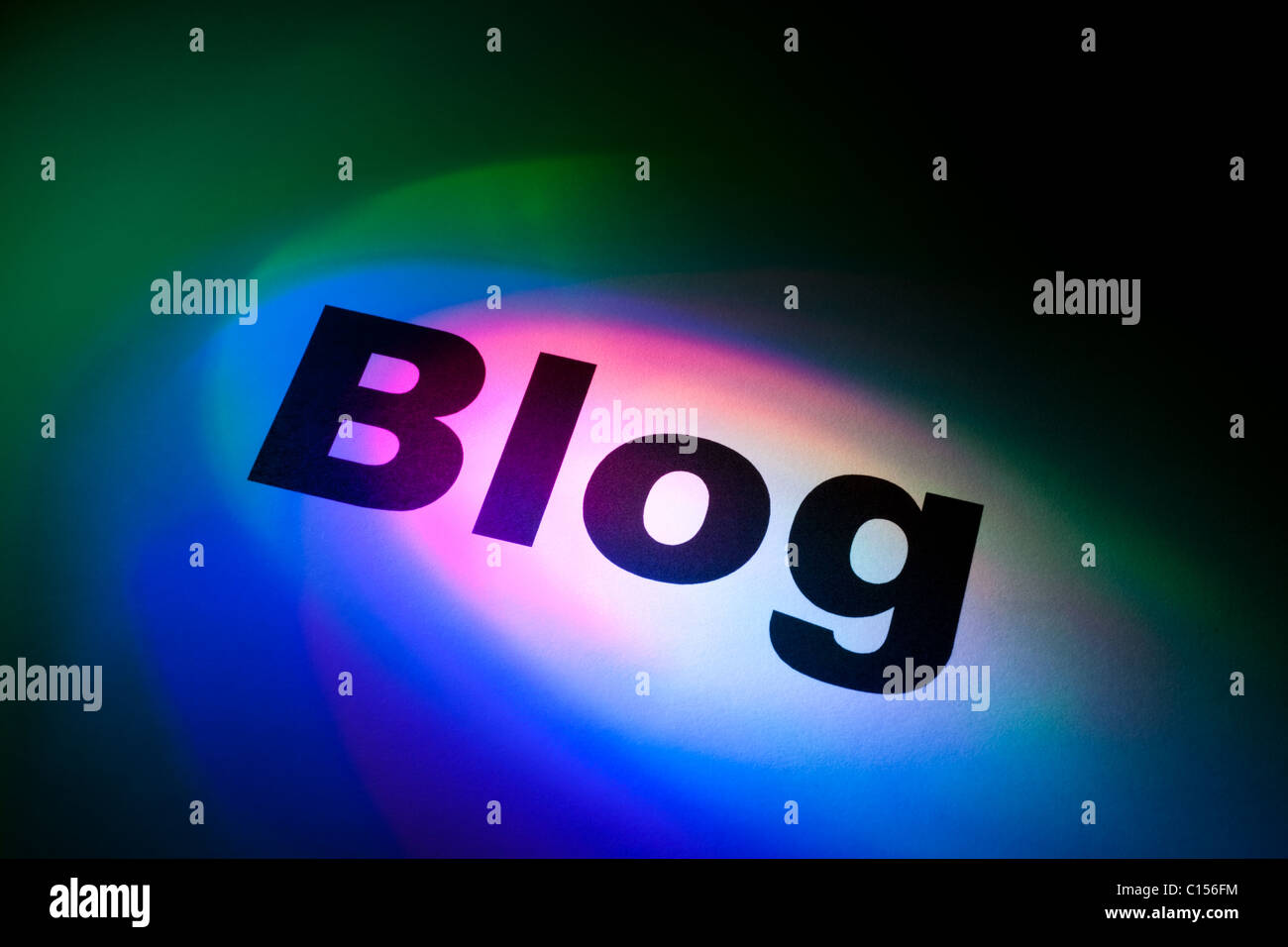 Color light and word of blog for background Stock Photo