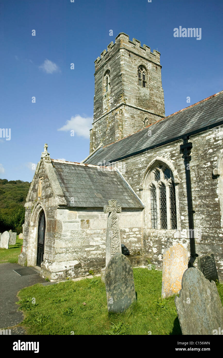 St Winnow church near Lerryn, Cornwall Stock Photo