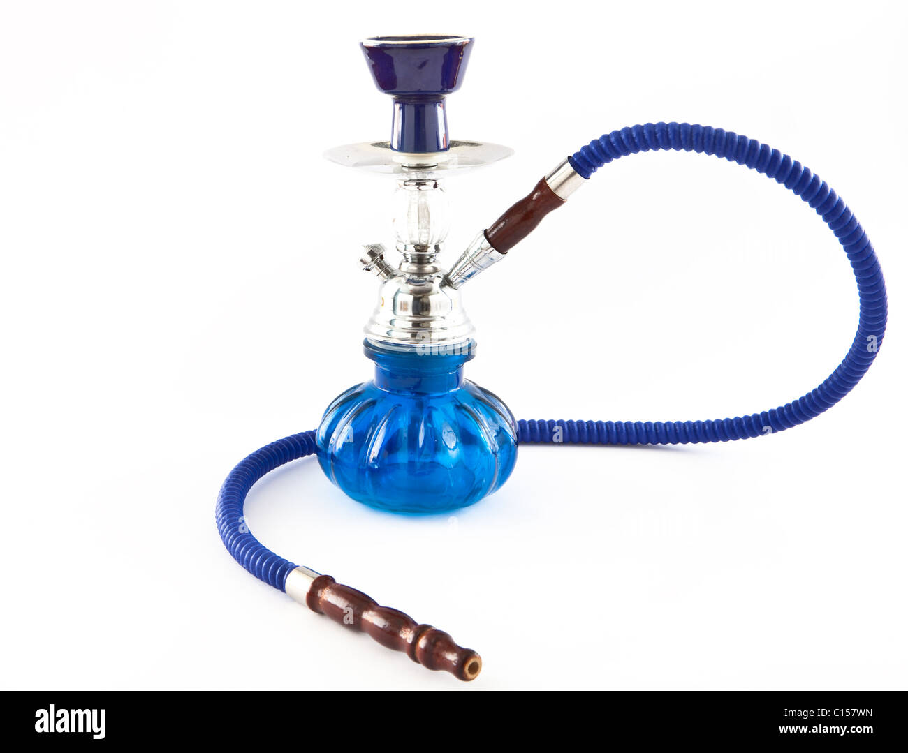 Image of a blue middle-eastern shisha Stock Photo