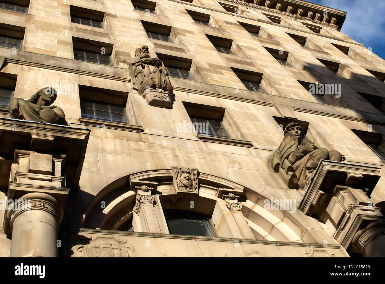 Detail Art Deco Building Glasgow Stock Photo